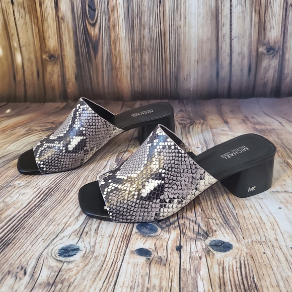 Michael Kors Dixon Python Embossed Leather Mule - Picture 2 of 11